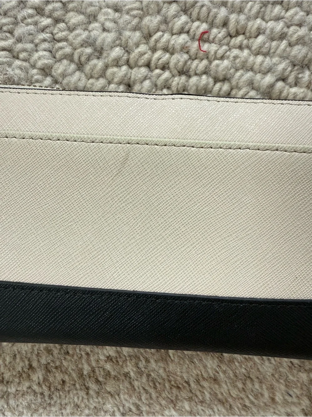kate spade Two-Tone Zip Around Wallet - Cream and Black